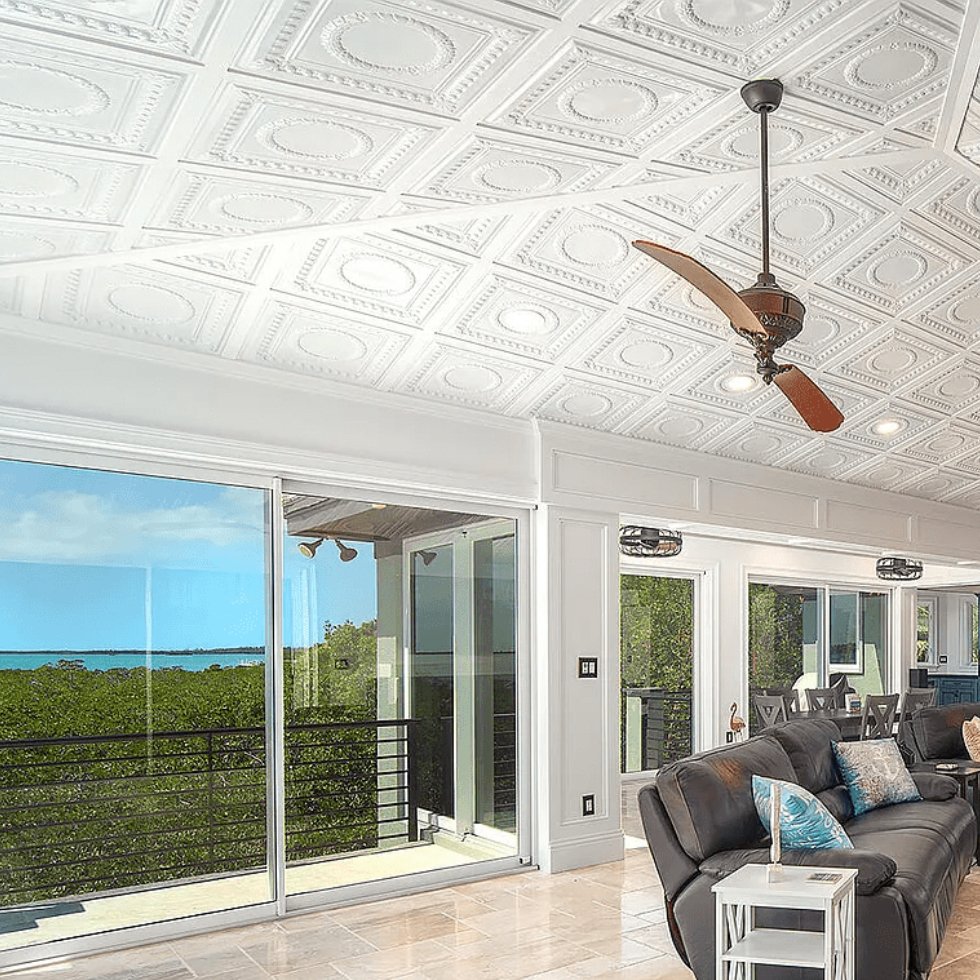 Photo inspiration: Fresh Look at Transform Your Living Room With Classic Tin Tile Drop Ceilings