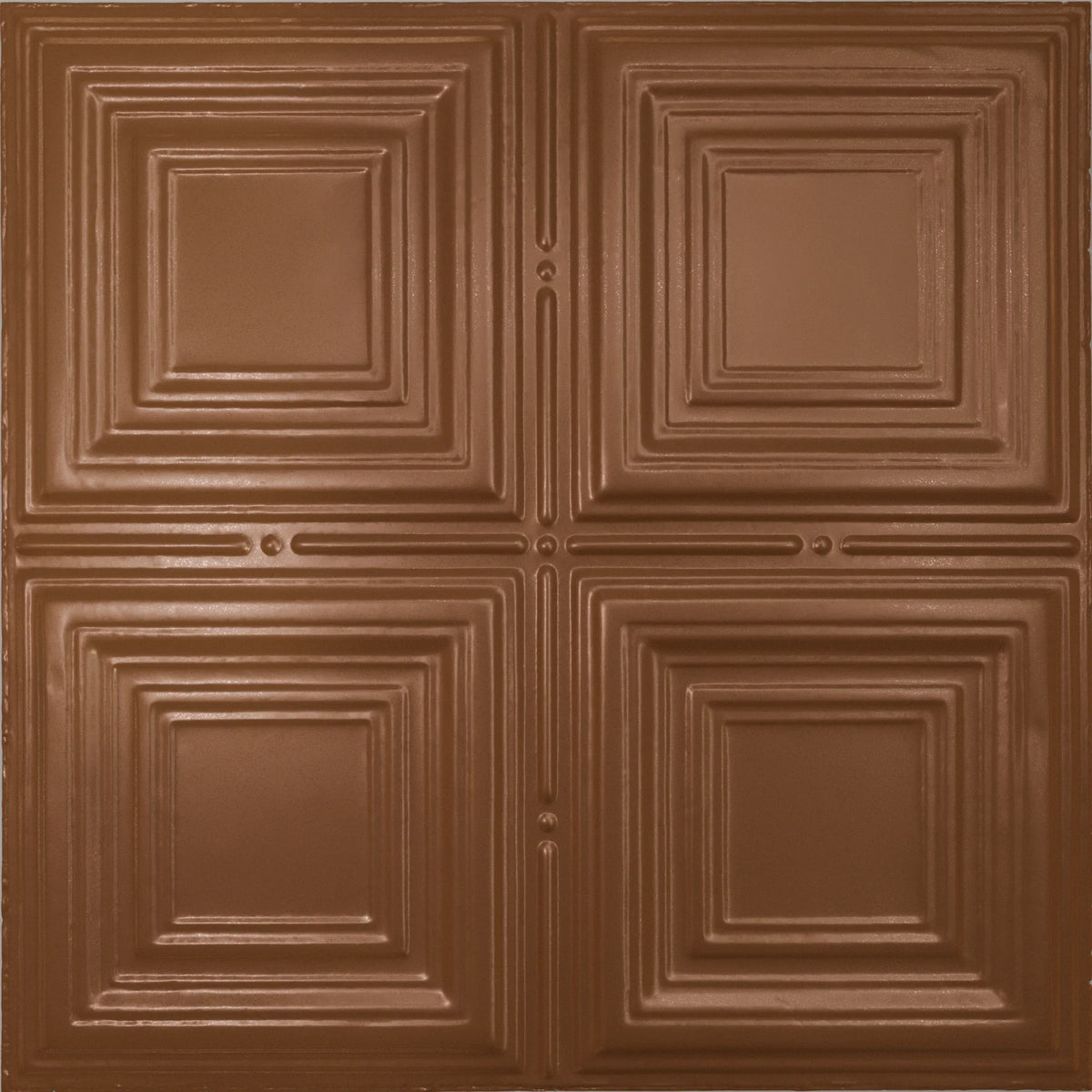 Pattern 101 Classic Four Square tin ceiling tile — Classic Copper finish