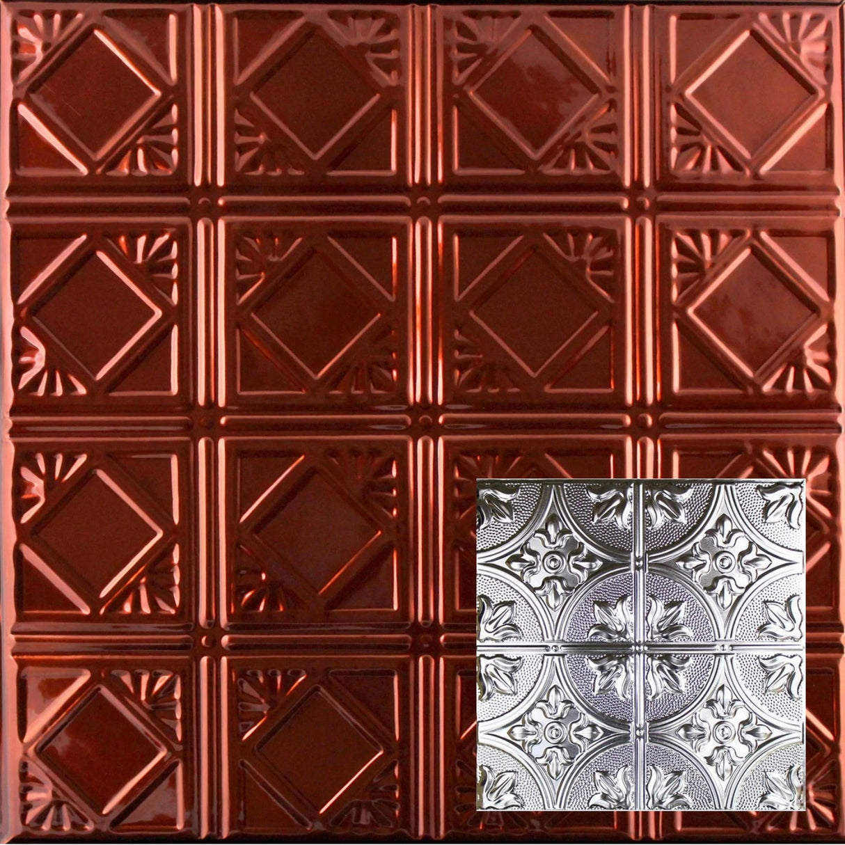 Tin Ceiling Tiles | Pattern 102 | Fleur-De-Lis 12in.
