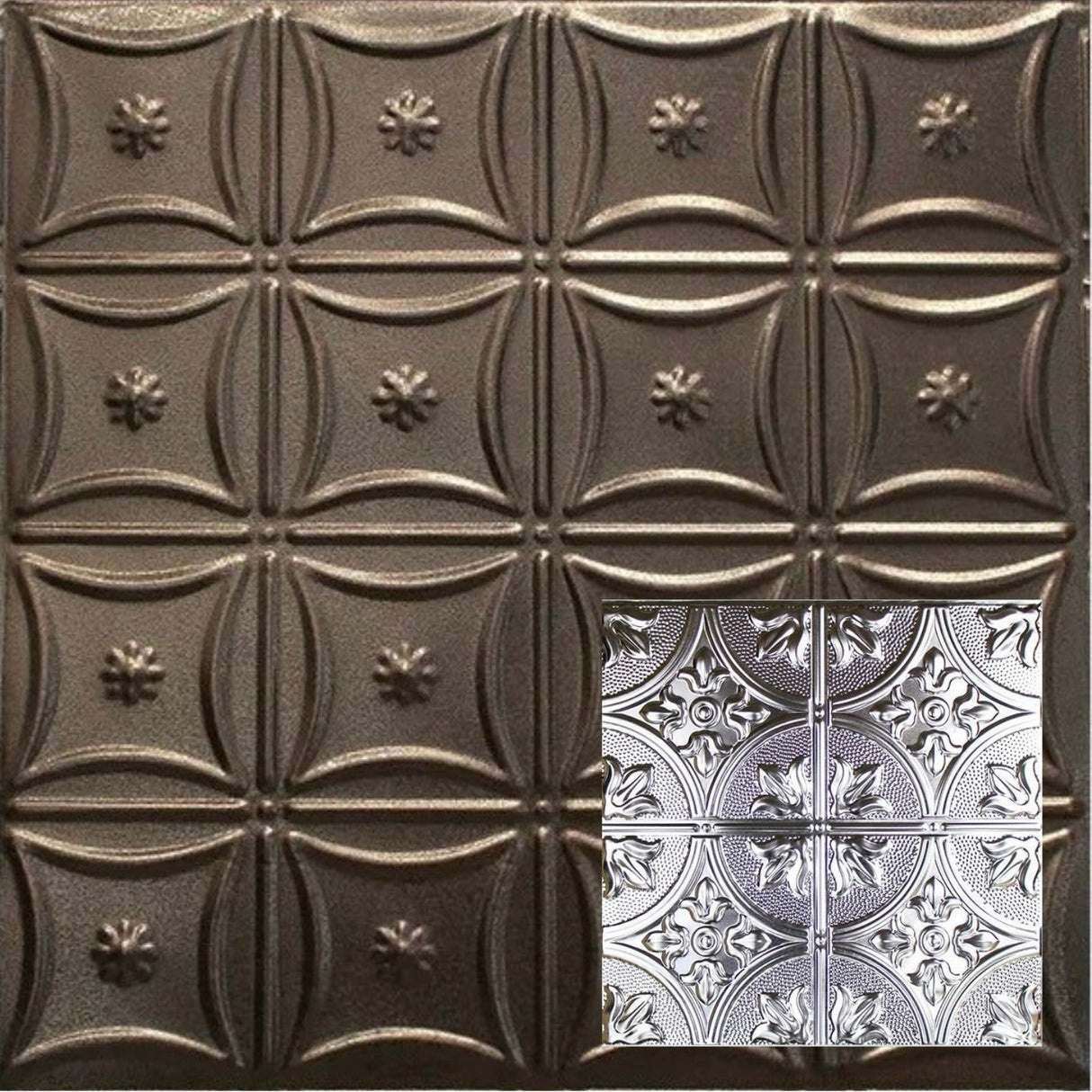 Tin Ceiling Tiles | Pattern 102 | Fleur-De-Lis 12in.