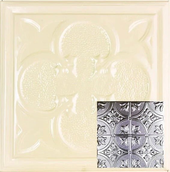 Metal Ceiling Tiles | Pattern 102 | FleurDeLis 12in - Metal Ceiling Express