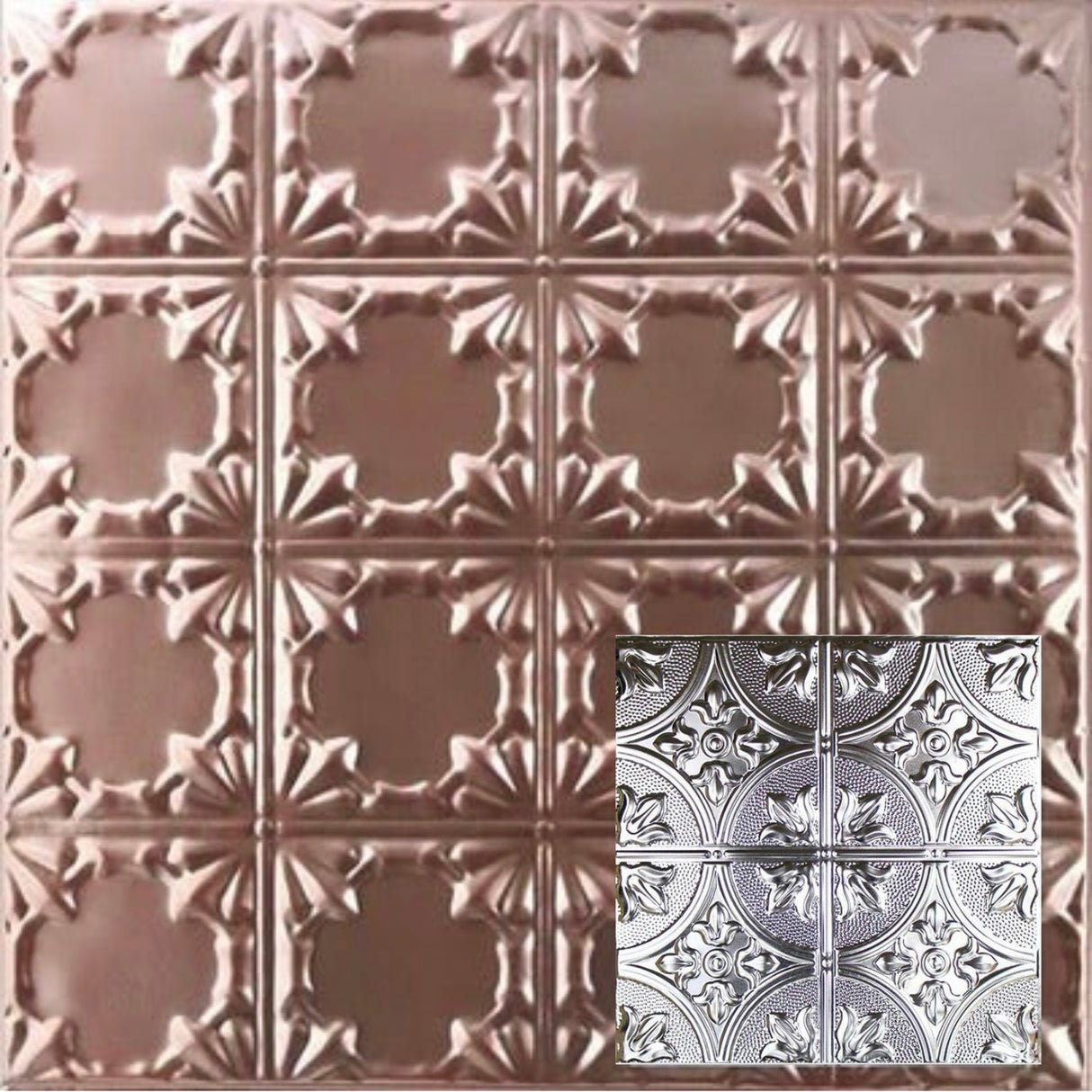 Tin Ceiling Tiles | Pattern 102 | Fleur-De-Lis 12in.