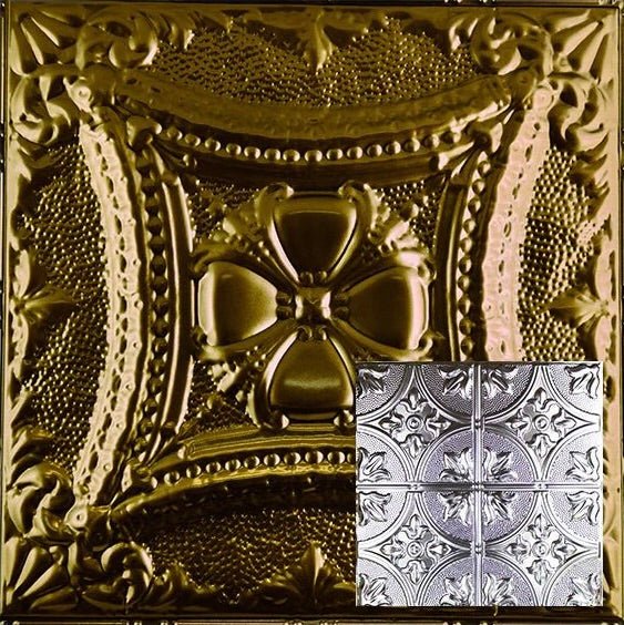 Metal Ceiling Tiles | Pattern 102 | FleurDeLis 12in - Metal Ceiling Express