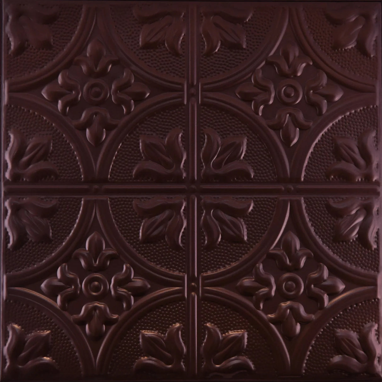 Metal Ceiling Tiles | Pattern 102 | FleurDeLis 12in - Maple Bronze - Metal Ceiling Express