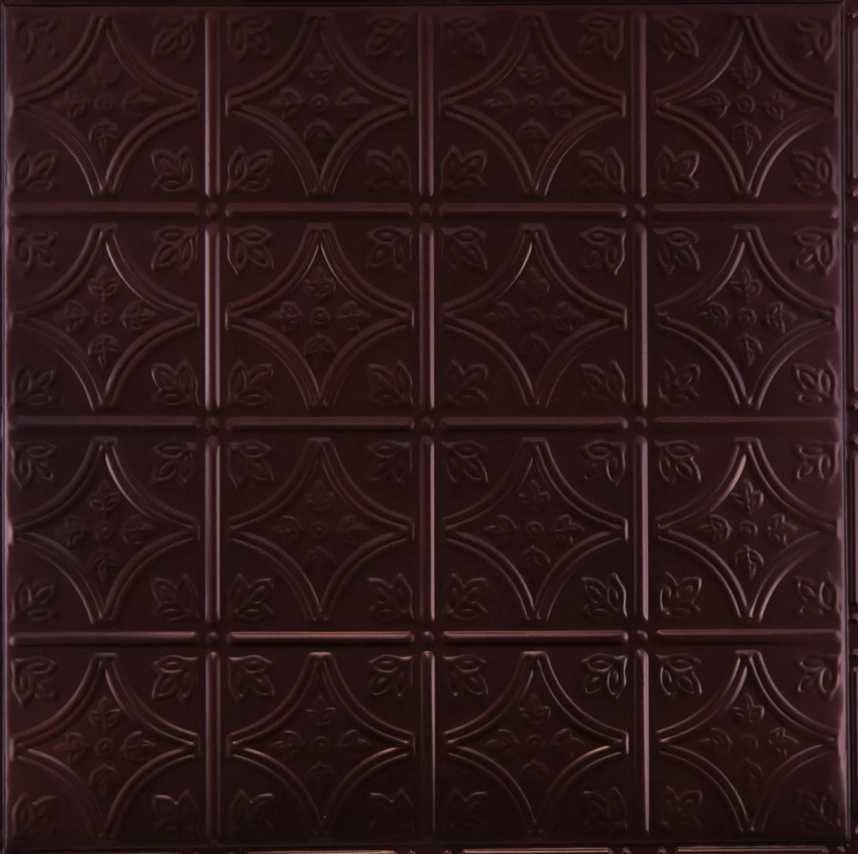 Metal Ceiling Tiles | Pattern 103 | FleurDeLis 6in - Maple Bronze - Metal Ceiling Express