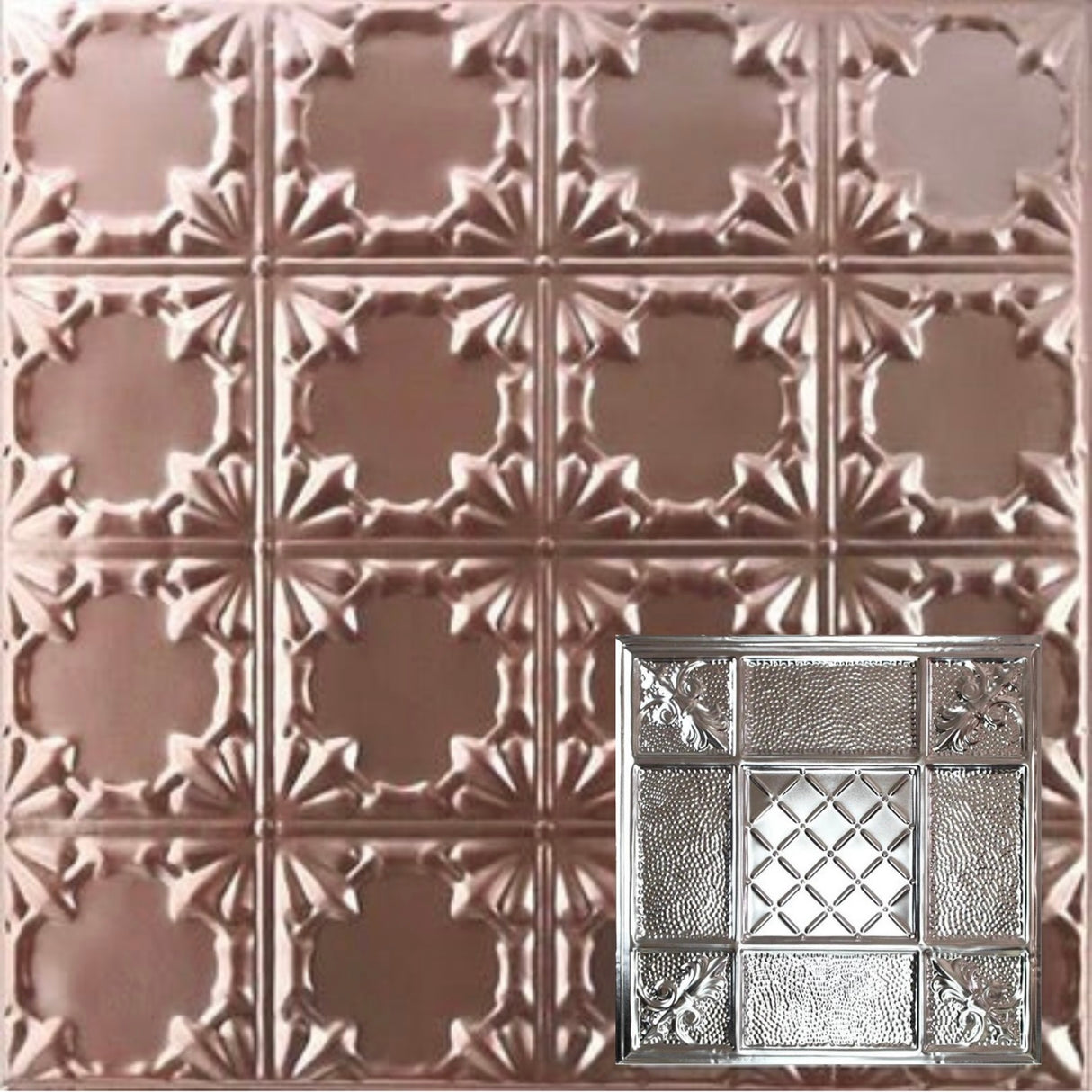 Tin Ceiling Tiles | Pattern 114 | Mediterranean Pebble