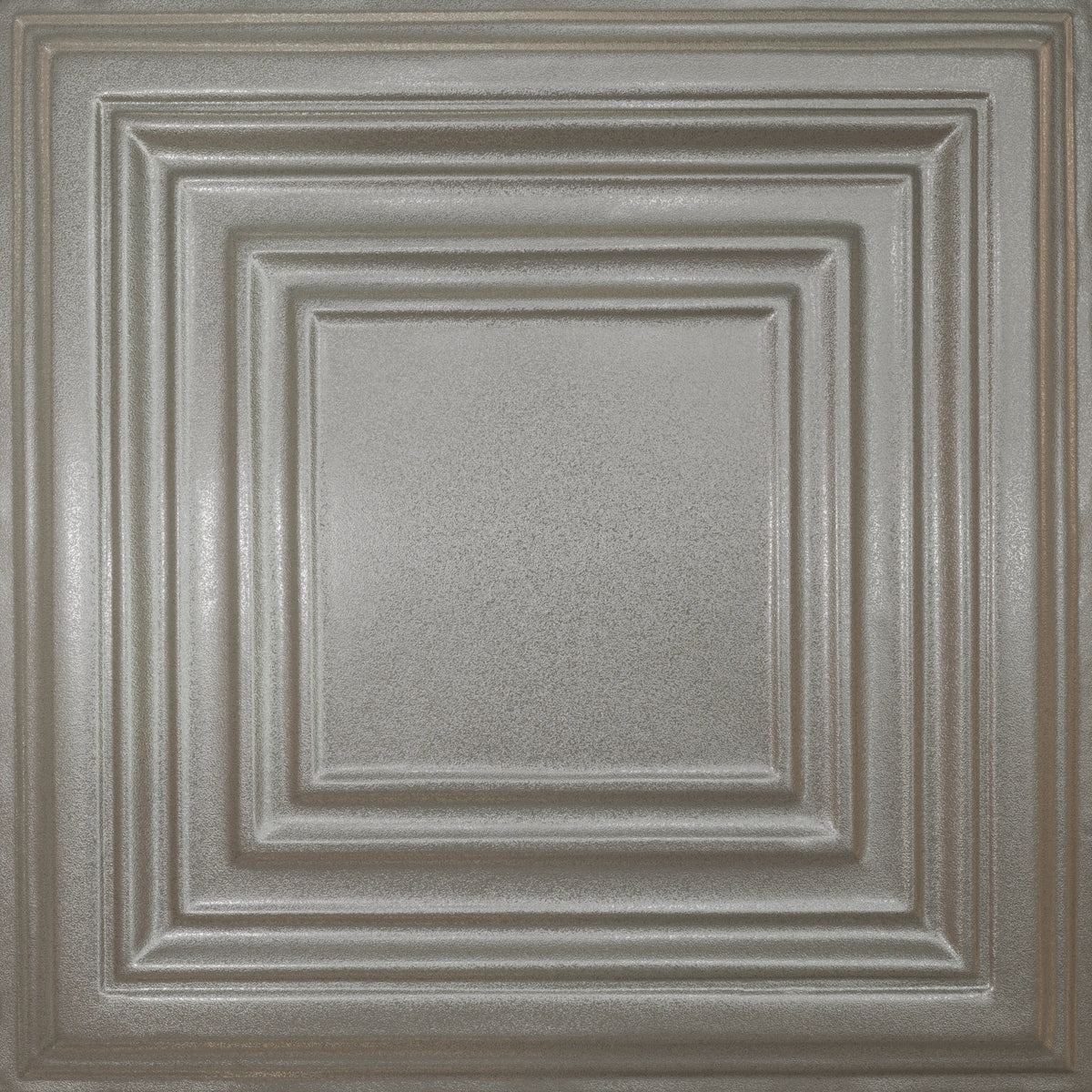 Pattern 115 Framed Gallery tin ceiling tile — Nickel Vein finish