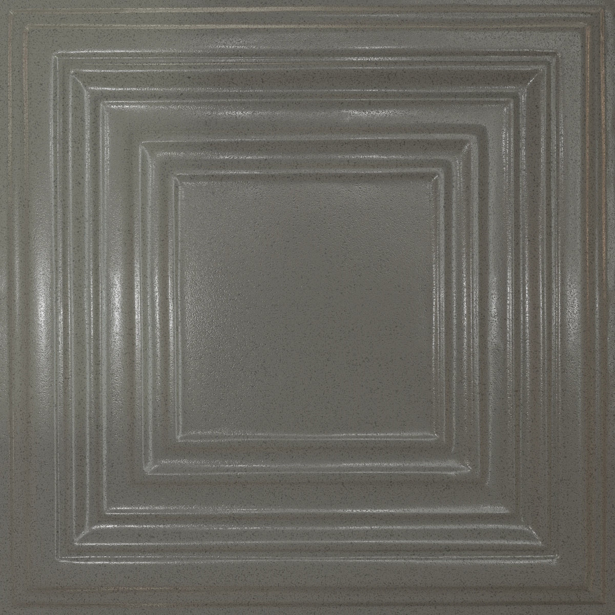 Pattern 115 Framed Gallery tin ceiling tile — Steel Vein finish