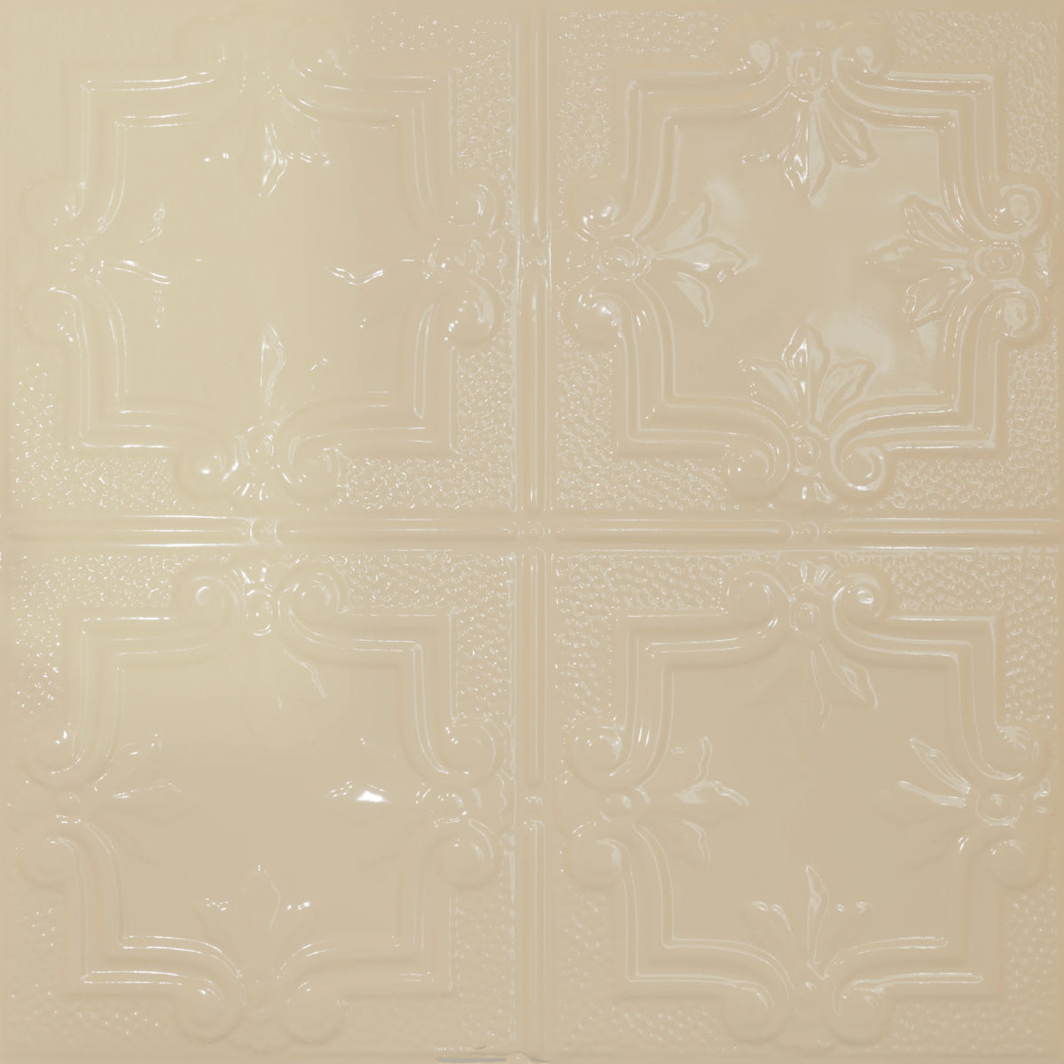 Pattern 116 Traditional Period tin ceiling tile — Almond finish