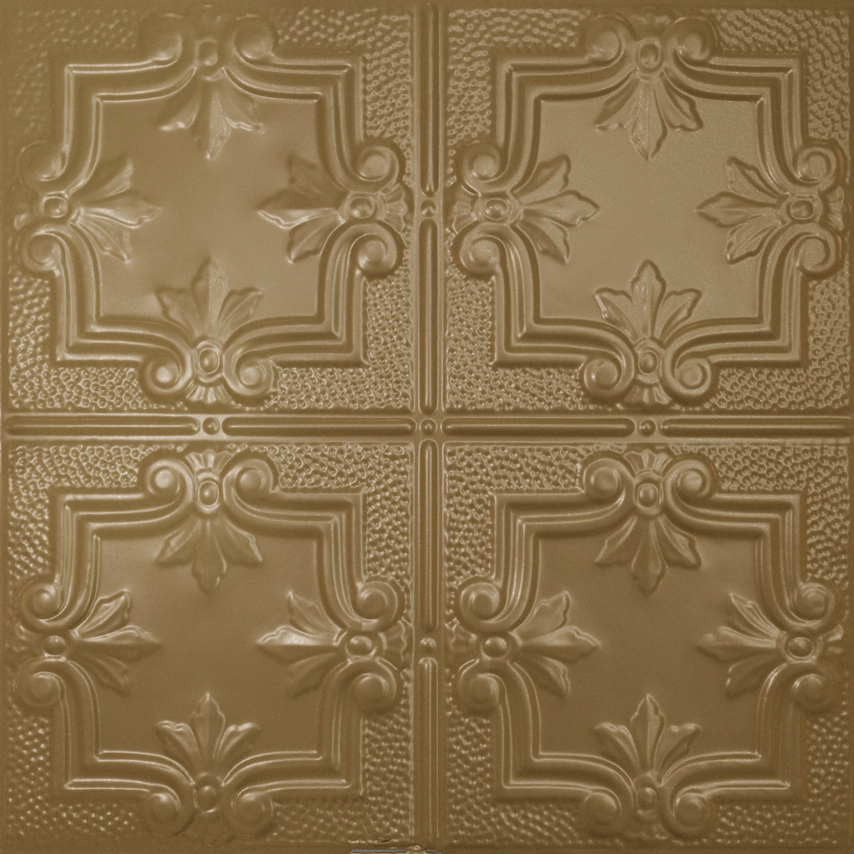 Pattern 116 Traditional Period tin ceiling tile — Antique Brass finish