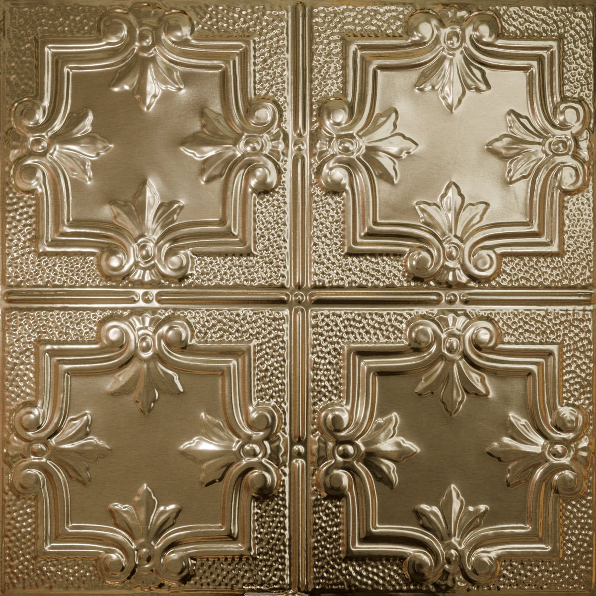 Pattern 116 Traditional Period tin ceiling tile — Antique Clear finish