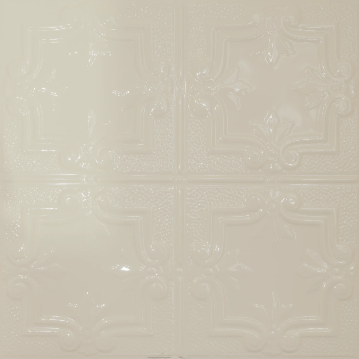 Pattern 116 Traditional Period tin ceiling tile — Cream finish