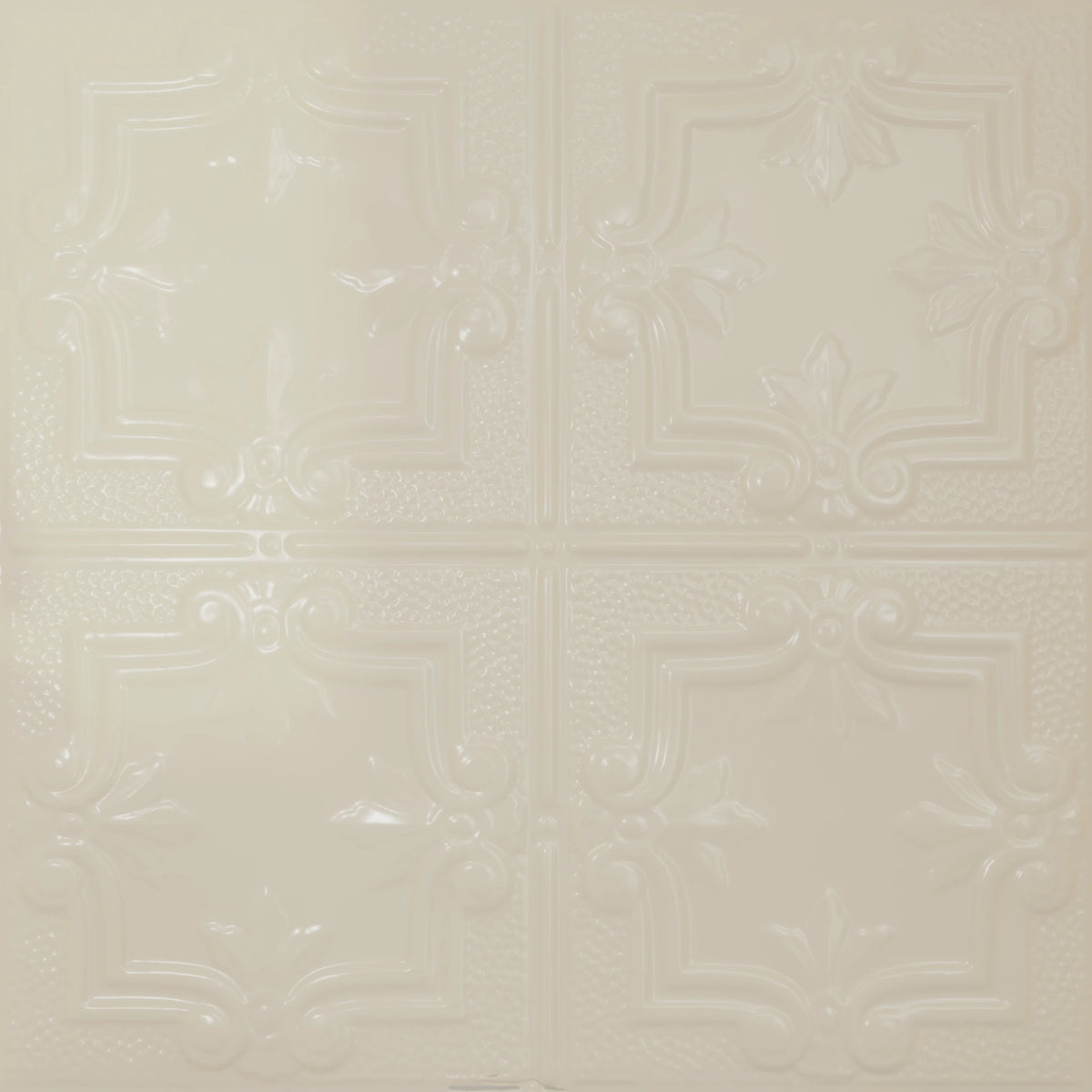 Pattern 116 Traditional Period tin ceiling tile — Crisp Linen finish