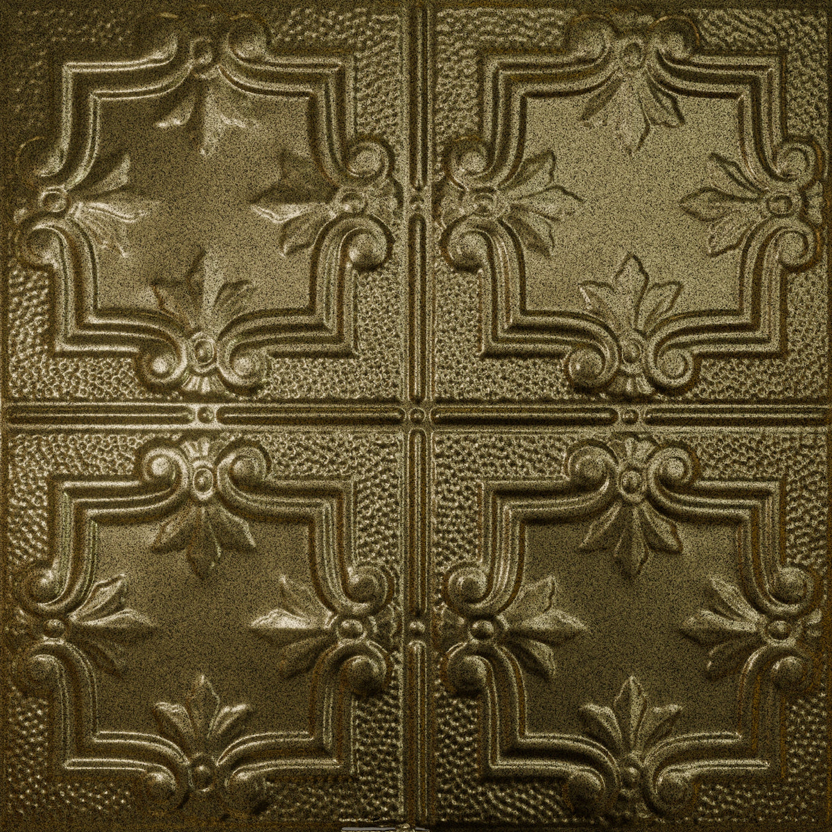 Pattern 116 Traditional Period tin ceiling tile — Gold Vein finish