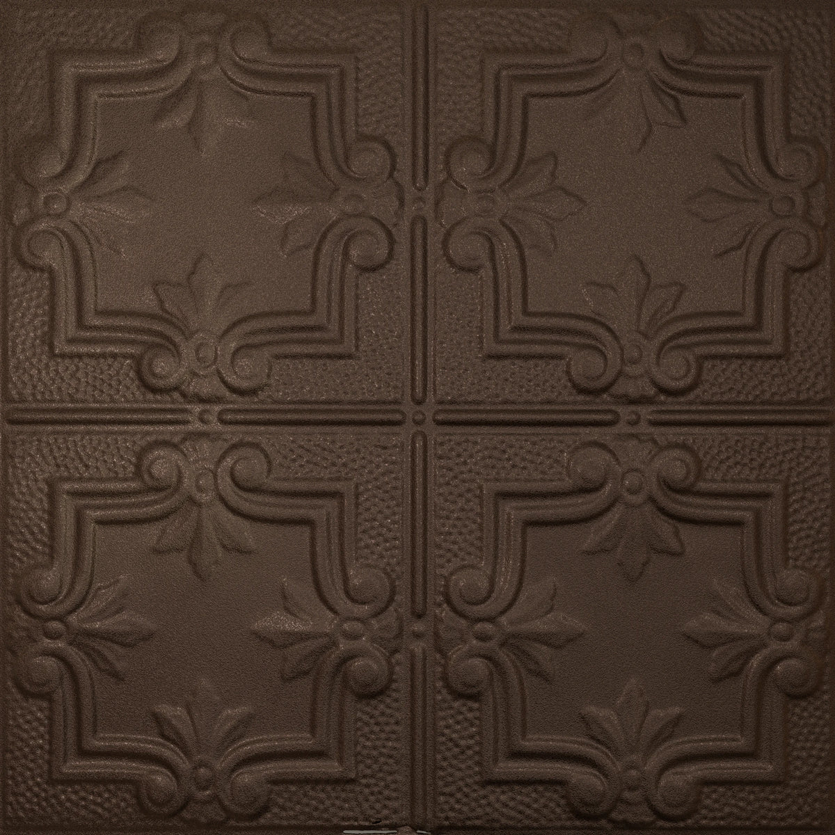 Pattern 116 Traditional Period tin ceiling tile — Oil-Rubbed Bronze finish