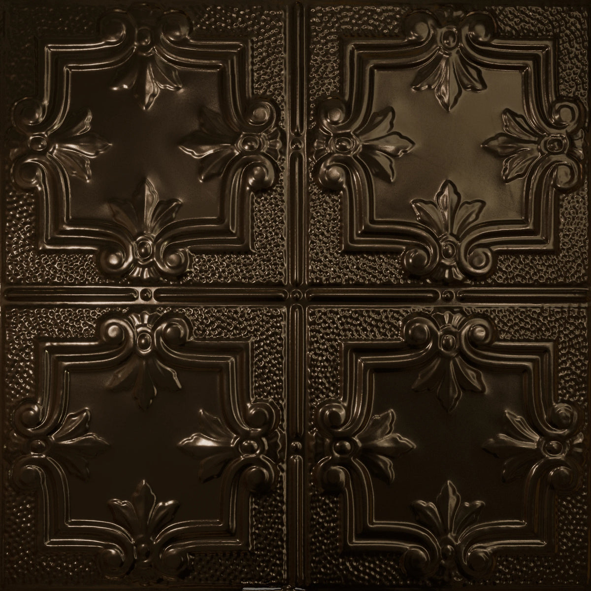 Pattern 116 Traditional Period tin ceiling tile — Umber Bronze finish