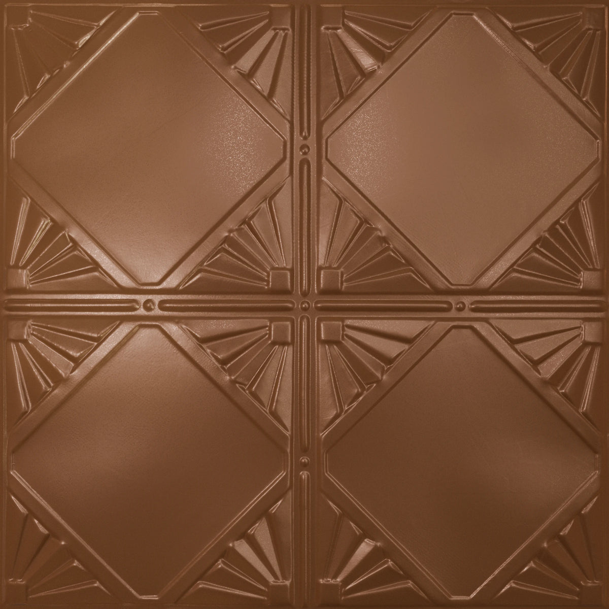 Pattern 118 Classic Four Diamond tin ceiling tile — Classic Copper finish