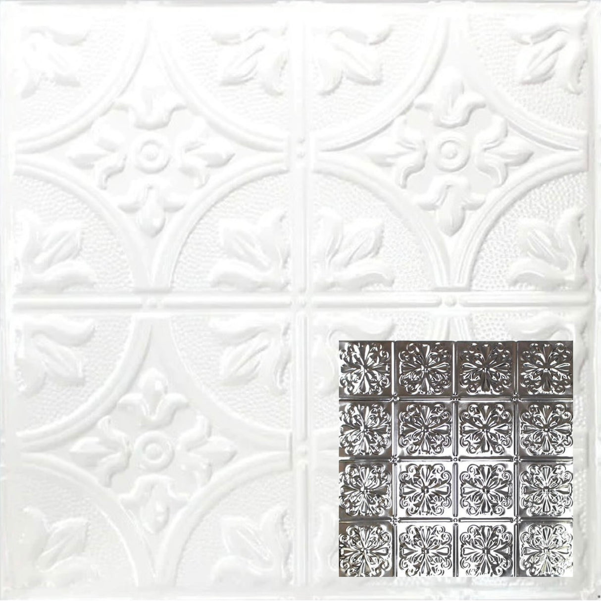 Tin Ceiling Tiles | Pattern 127 | Parisian Floral