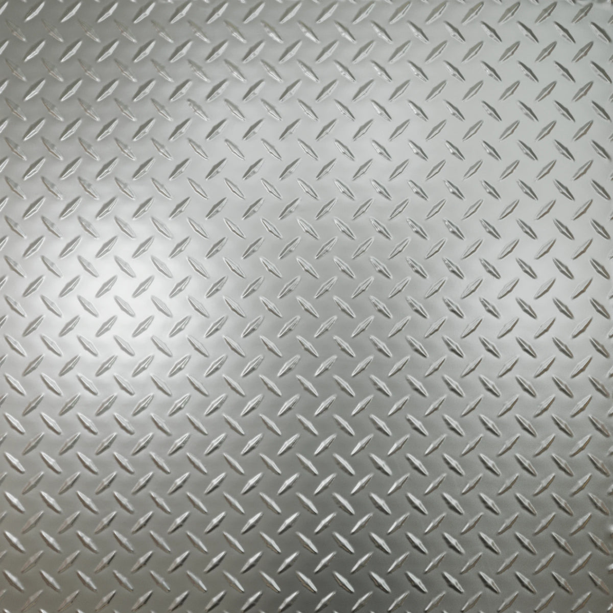 Pattern 144 Diamond Plate tin ceiling tile — Silver finish