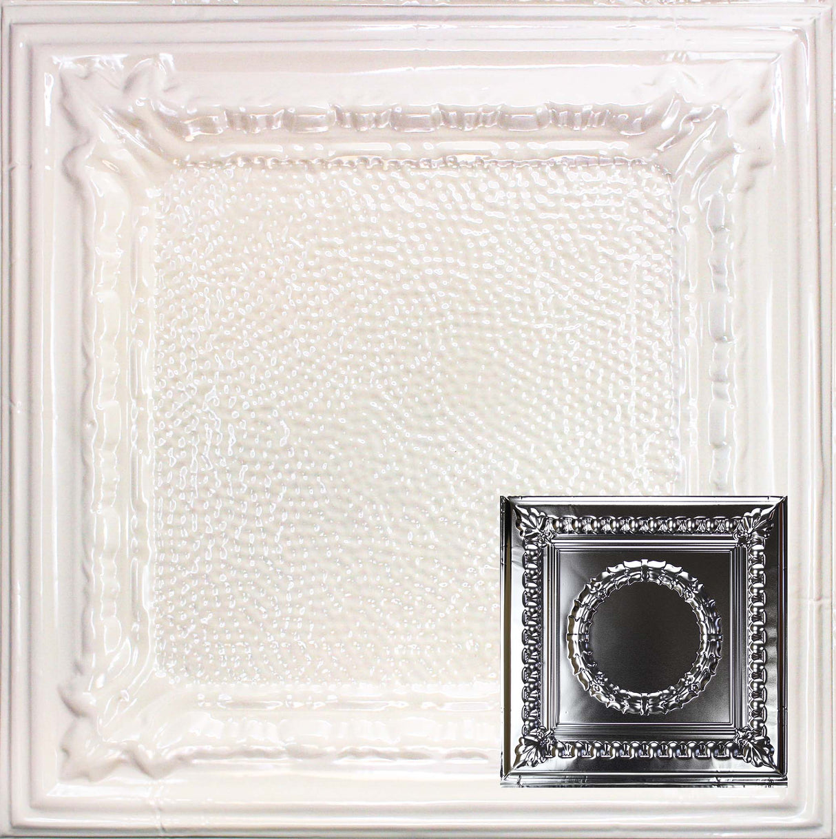 Metal Ceiling Tiles | Pattern 107 | Circular Heritage - Almond - Metal Ceiling Express