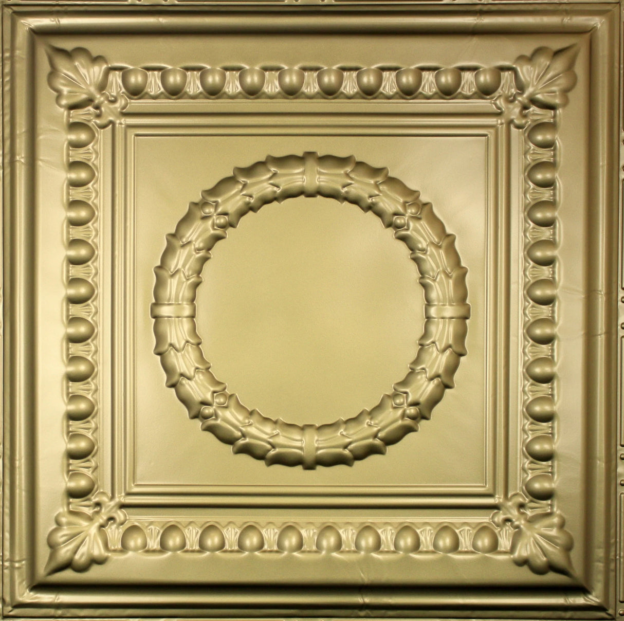 Metal Ceiling Tiles | Pattern 107 | Circular Heritage - Antique Brass - Metal Ceiling Express