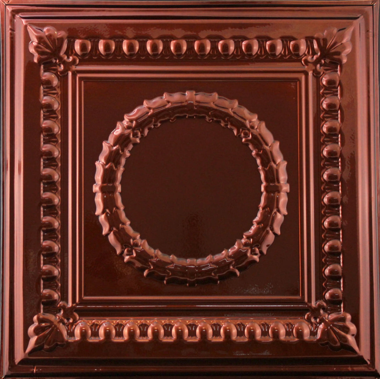 Metal Ceiling Tiles | Pattern 107 | Circular Heritage - Antique Bronze - Metal Ceiling Express