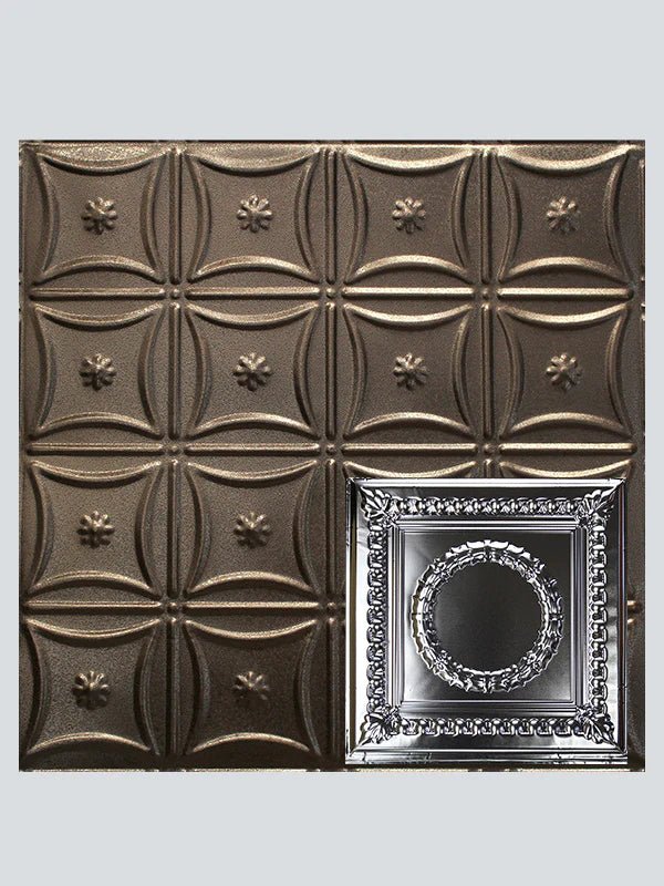 Metal Ceiling Tiles | Pattern 107 | Circular Heritage - Copper Vein - Metal Ceiling Express