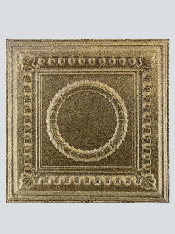 Metal Ceiling Tiles | Pattern 107 | Circular Heritage - Gold Vein - Metal Ceiling Express