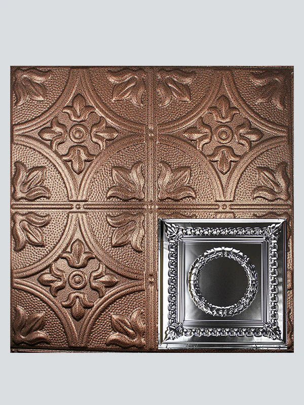 Metal Ceiling Tiles | Pattern 107 | Circular Heritage - Penny Vein - Metal Ceiling Express