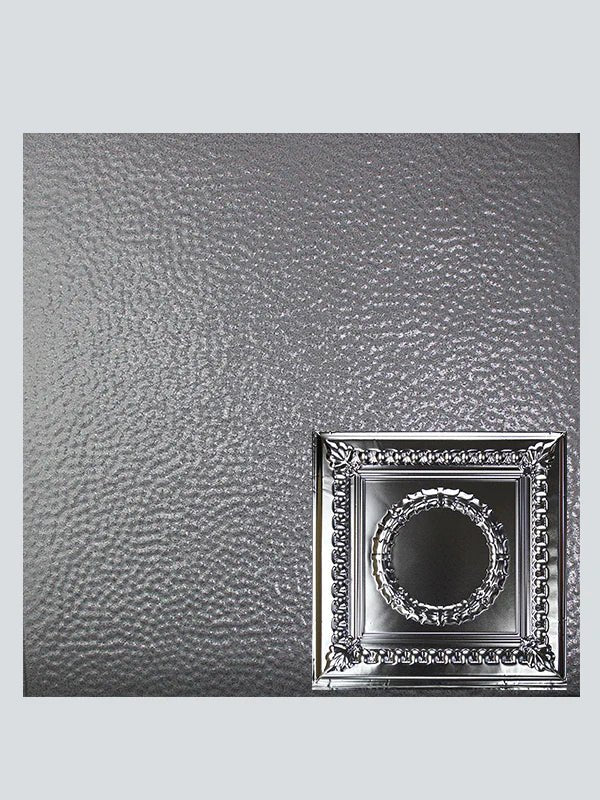 Metal Ceiling Tiles | Pattern 107 | Circular Heritage - Steel Vein - Metal Ceiling Express