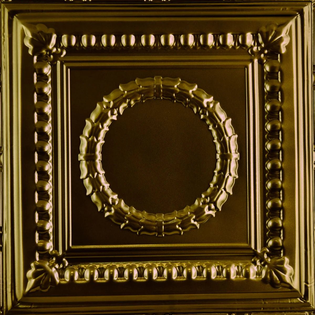 Metal Ceiling Tiles | Pattern 107 | Circular Heritage - Umber Bronze - Metal Ceiling Express