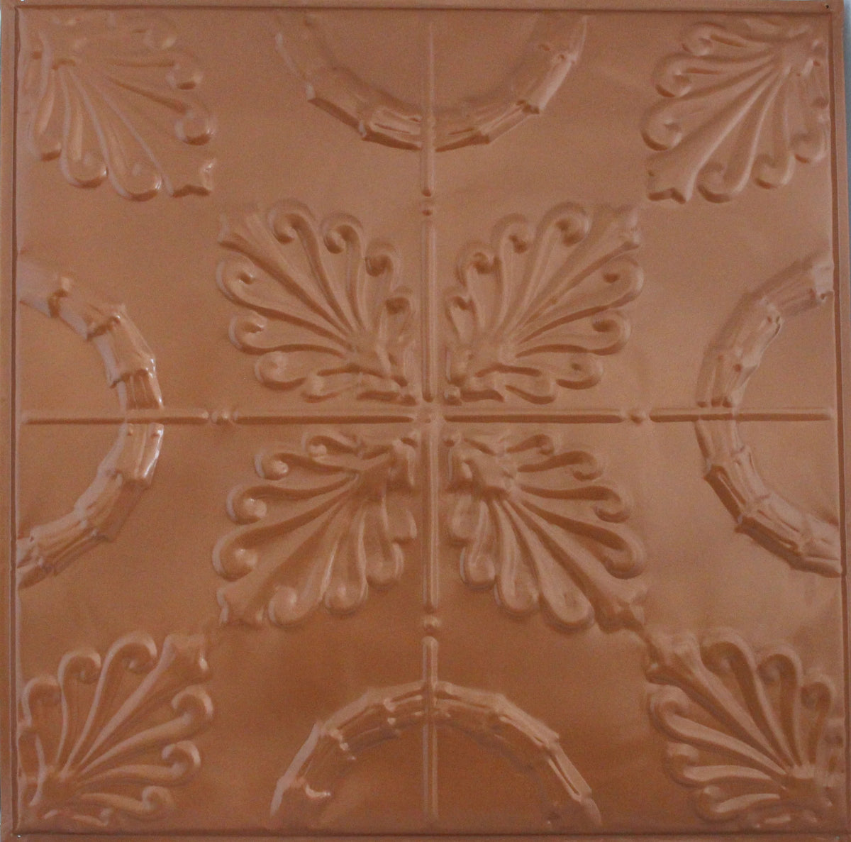 Metal Ceiling Tiles | Pattern 108 | Oak Leaf - Classic Copper - Metal Ceiling Express