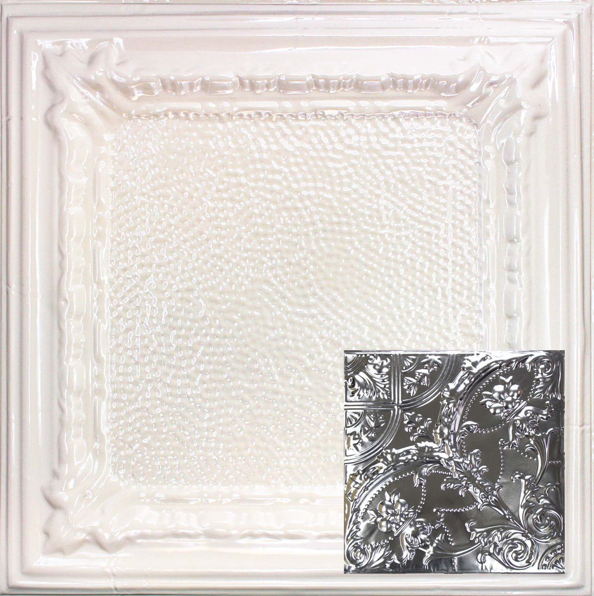 Metal Ceiling Tiles | Pattern 109 | Gothic Medallion - Almond - Metal Ceiling Express