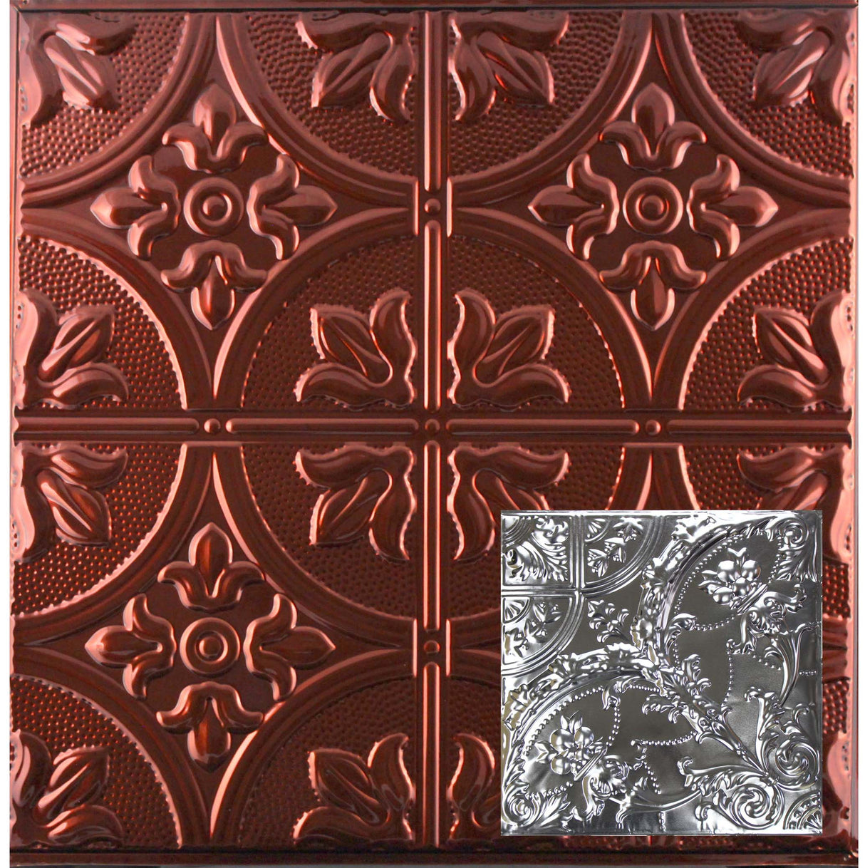 Metal Ceiling Tiles | Pattern 109 | Gothic Medallion - Antique Bronze - Metal Ceiling Express