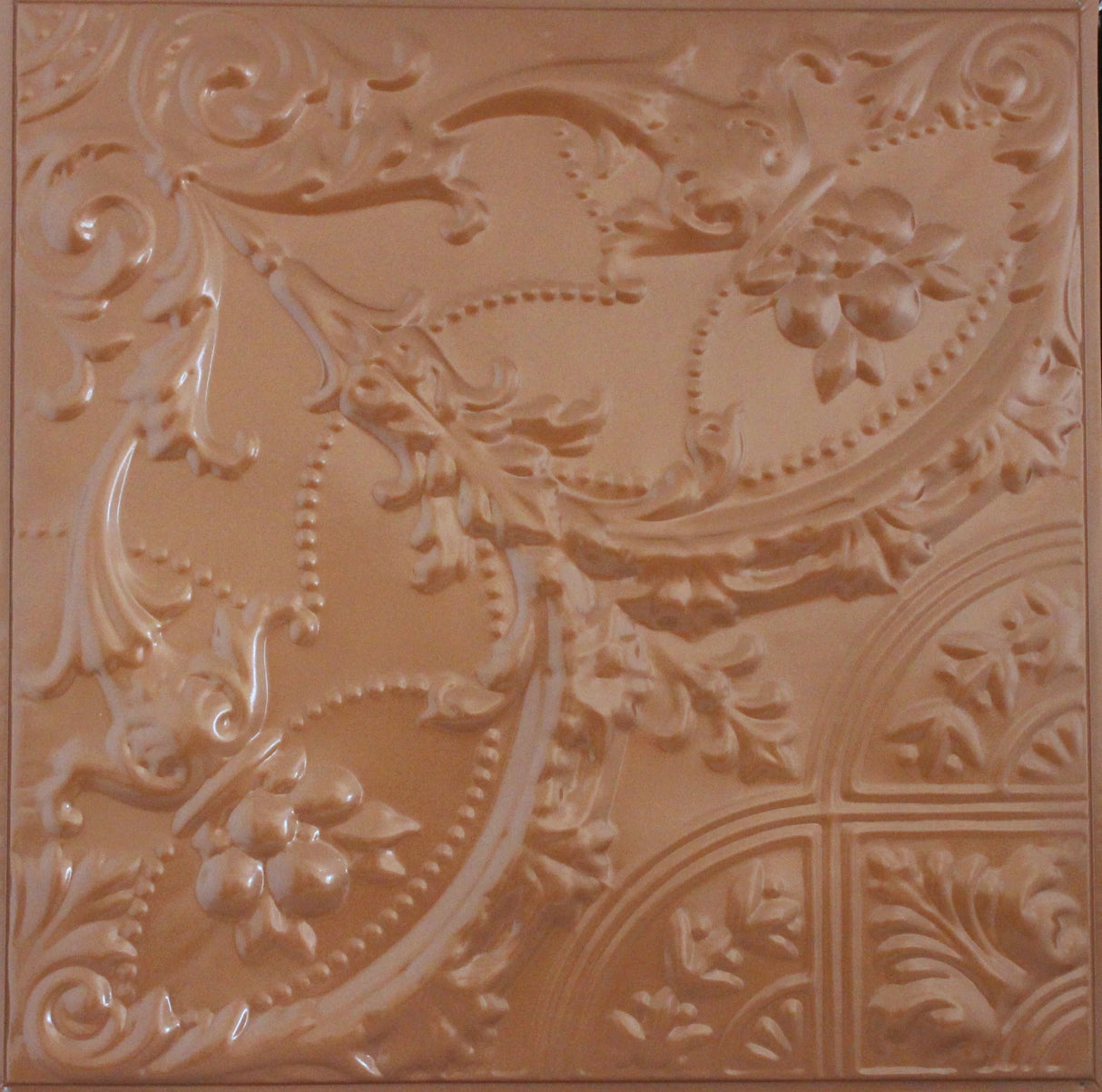 Metal Ceiling Tiles | Pattern 109 | Gothic Medallion - Classic Copper - Metal Ceiling Express