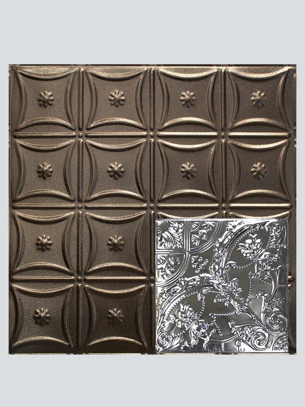 Metal Ceiling Tiles | Pattern 109 | Gothic Medallion - Copper Vein - Metal Ceiling Express