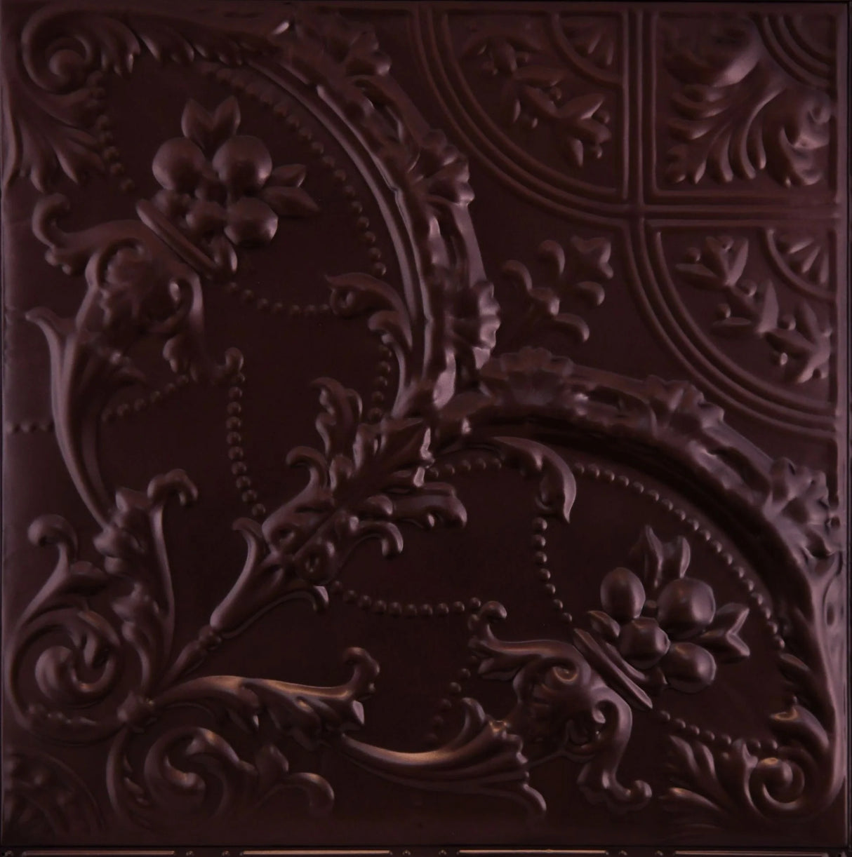 Metal Ceiling Tiles | Pattern 109 | Gothic Medallion - Maple Bronze - Metal Ceiling Express