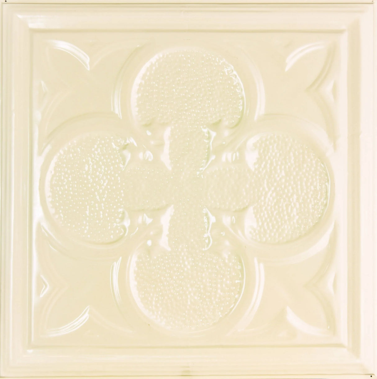 Metal Ceiling Tiles | Pattern 112 | Lucky Clover - Crisp Linen - Metal Ceiling Express