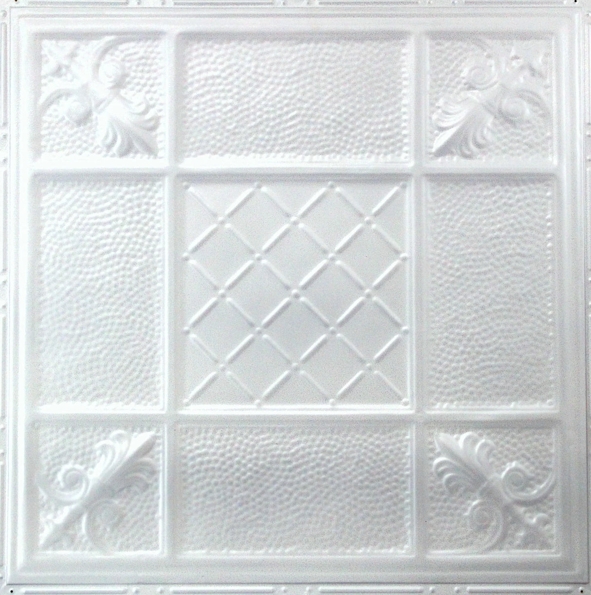 Metal Ceiling Tiles | Pattern 114 | Mediterranean Pebble - Arctic Shimmer - Metal Ceiling Express