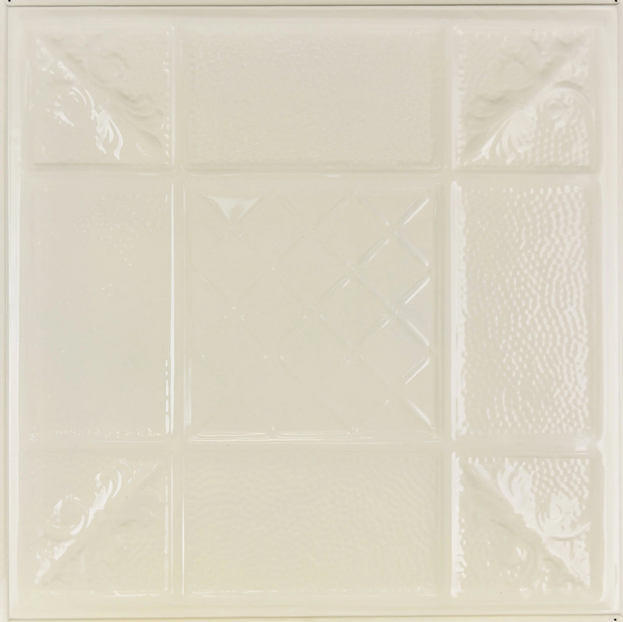 Metal Ceiling Tiles | Pattern 114 | Mediterranean Pebble - Cream - Metal Ceiling Express