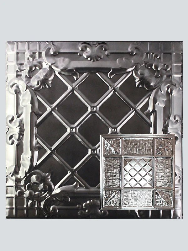 Metal Ceiling Tiles | Pattern 114 | Mediterranean Pebble - Smoke - Metal Ceiling Express