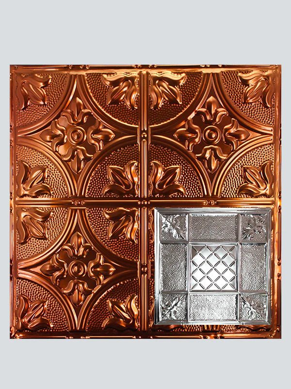 Metal Ceiling Tiles | Pattern 114 | Mediterranean Pebble - Transparent Copper - Metal Ceiling Express