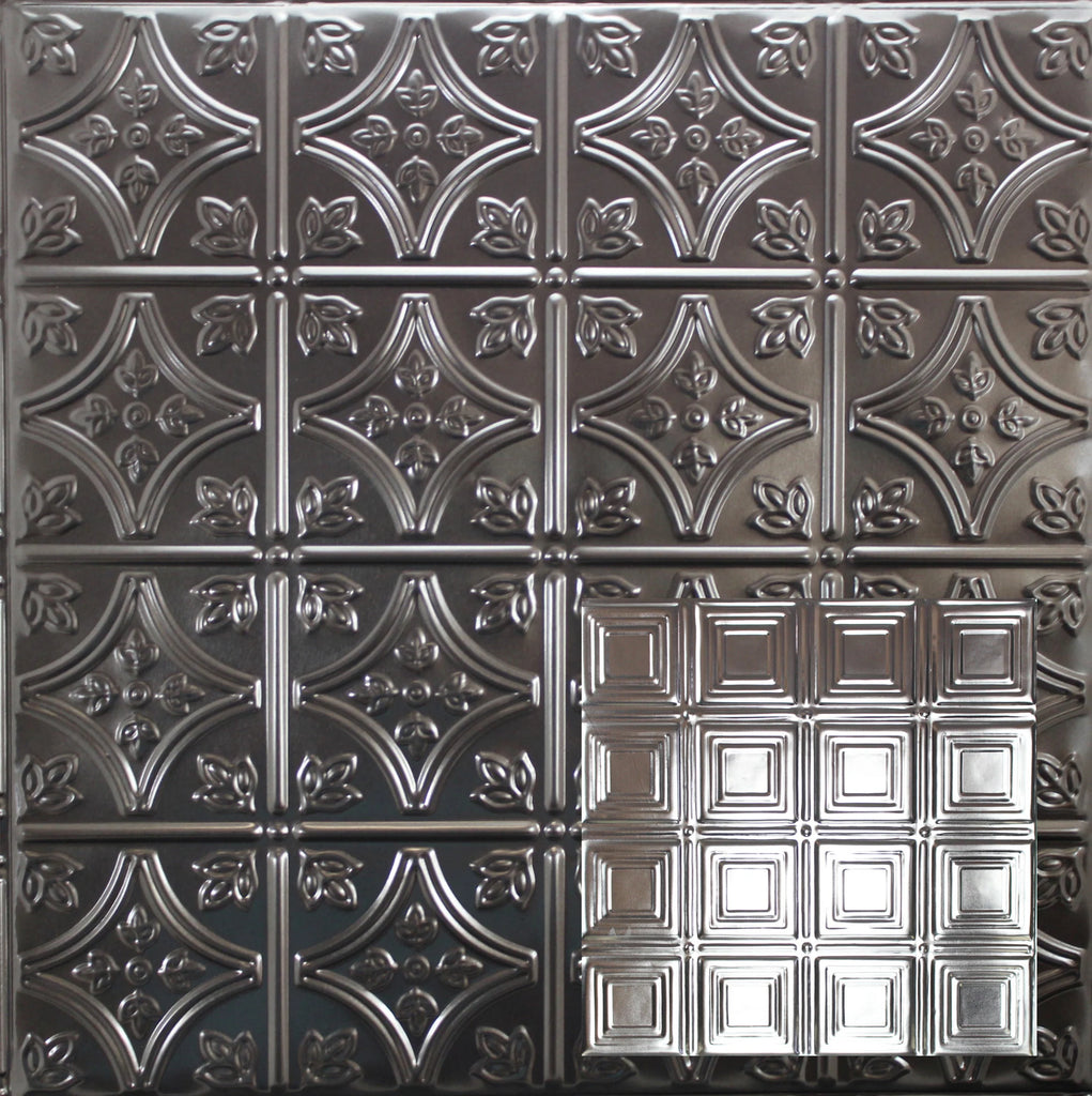 Metal Ceiling Tiles | Pattern 120 | Sixteen Mini Squares - Candy Haze Black - Metal Ceiling Express