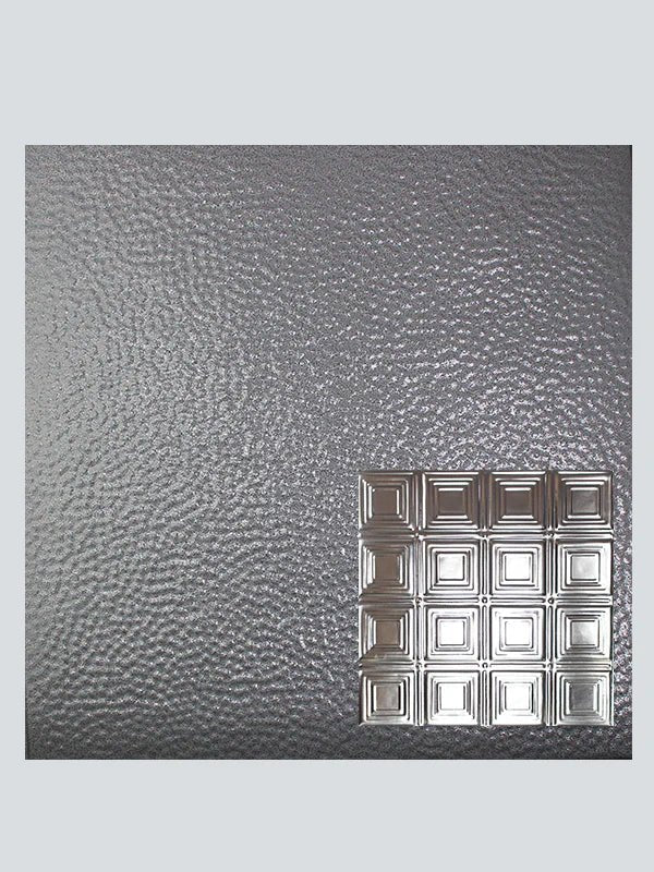 Metal Ceiling Tiles | Pattern 120 | Sixteen Mini Squares - Steel Vein - Metal Ceiling Express