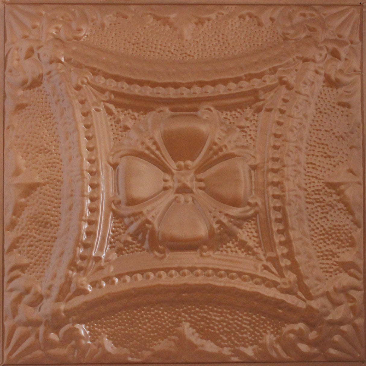 Metal Ceiling Tiles | Pattern 122 | Embossed Knight - Classic Copper - Metal Ceiling Express