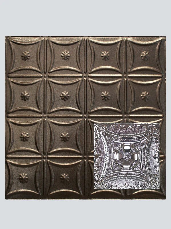 Metal Ceiling Tiles | Pattern 122 | Embossed Knight - Copper Vein - Metal Ceiling Express