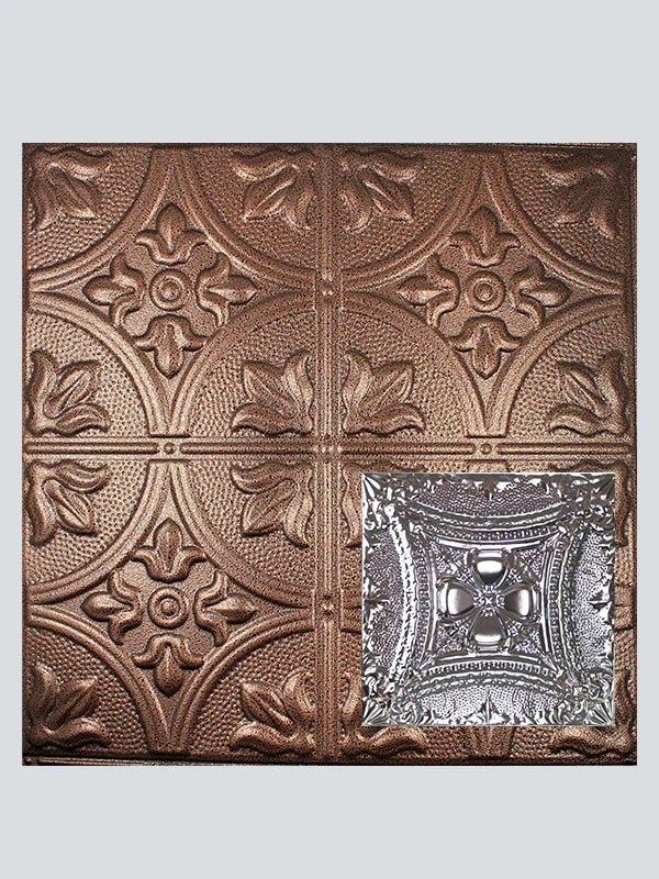 Metal Ceiling Tiles | Pattern 122 | Embossed Knight - Penny Vein - Metal Ceiling Express