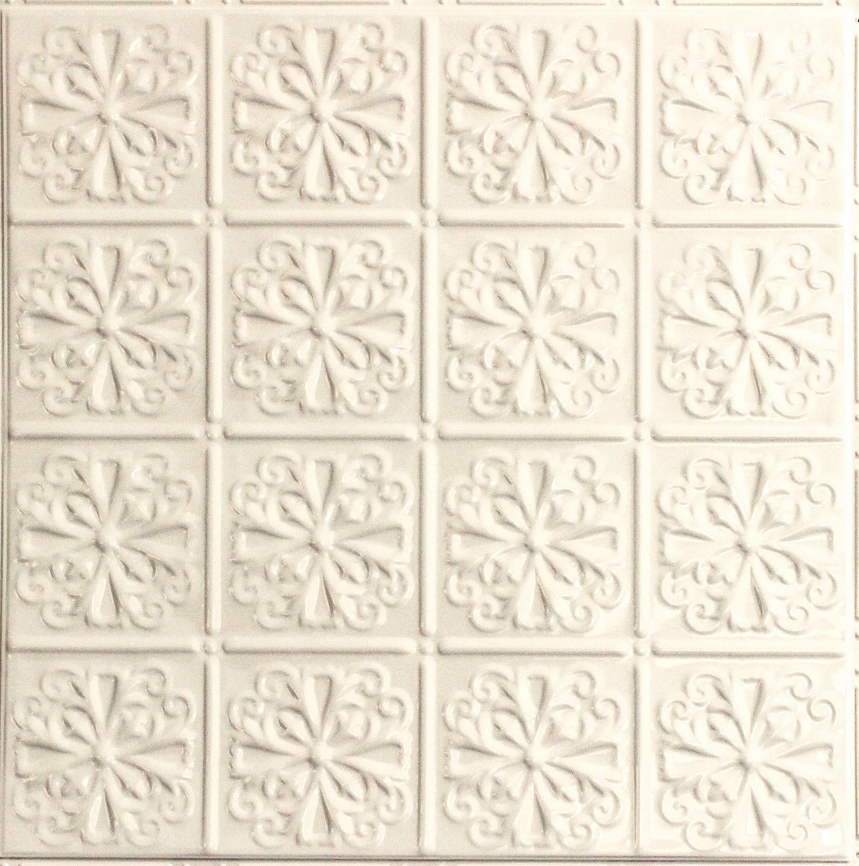 Metal Ceiling Tiles | Pattern 127 | Parisian Floral - Almond - Metal Ceiling Express