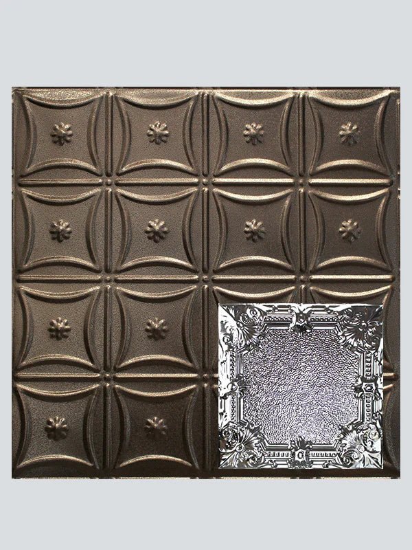 Metal Ceiling Tiles | Pattern 136 | Pebble Renaissance - Copper Vein - Metal Ceiling Express