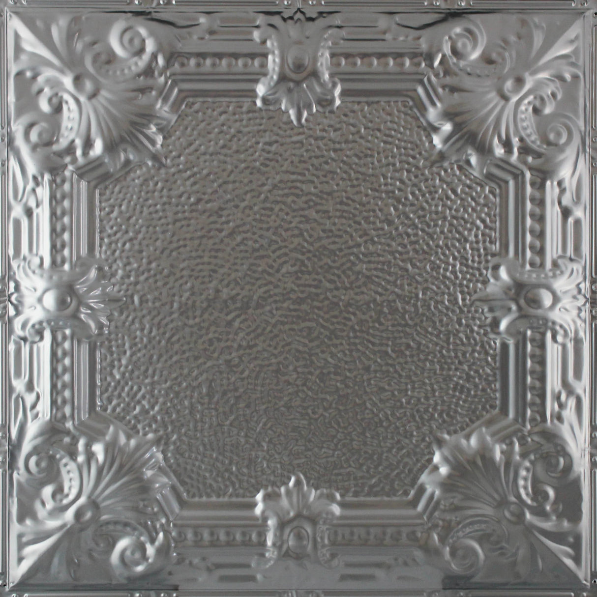 Metal Ceiling Tiles | Pattern 136 | Pebble Renaissance - Gun Metal Grey - Metal Ceiling Express